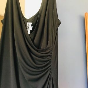 Black wrap style dress